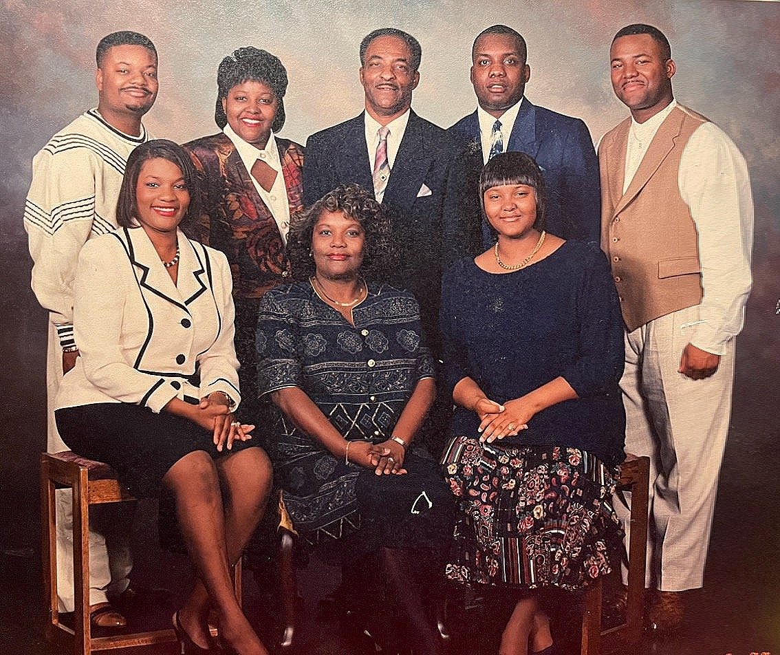 A formal multigenerational family portrait